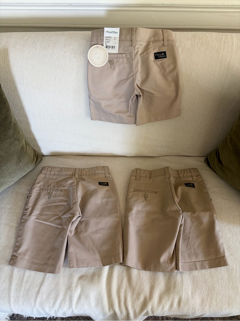 Boys' Flynn O’Hara Khaki School Shorts